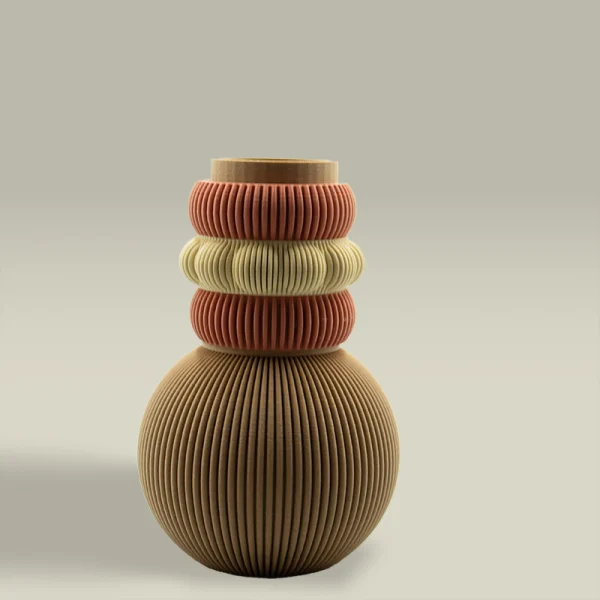 Jarrón Bonjour - Terracota - Beige